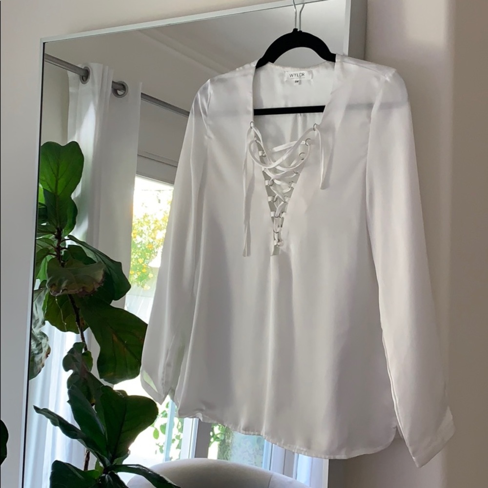 WYLDR Lace-up Blouse